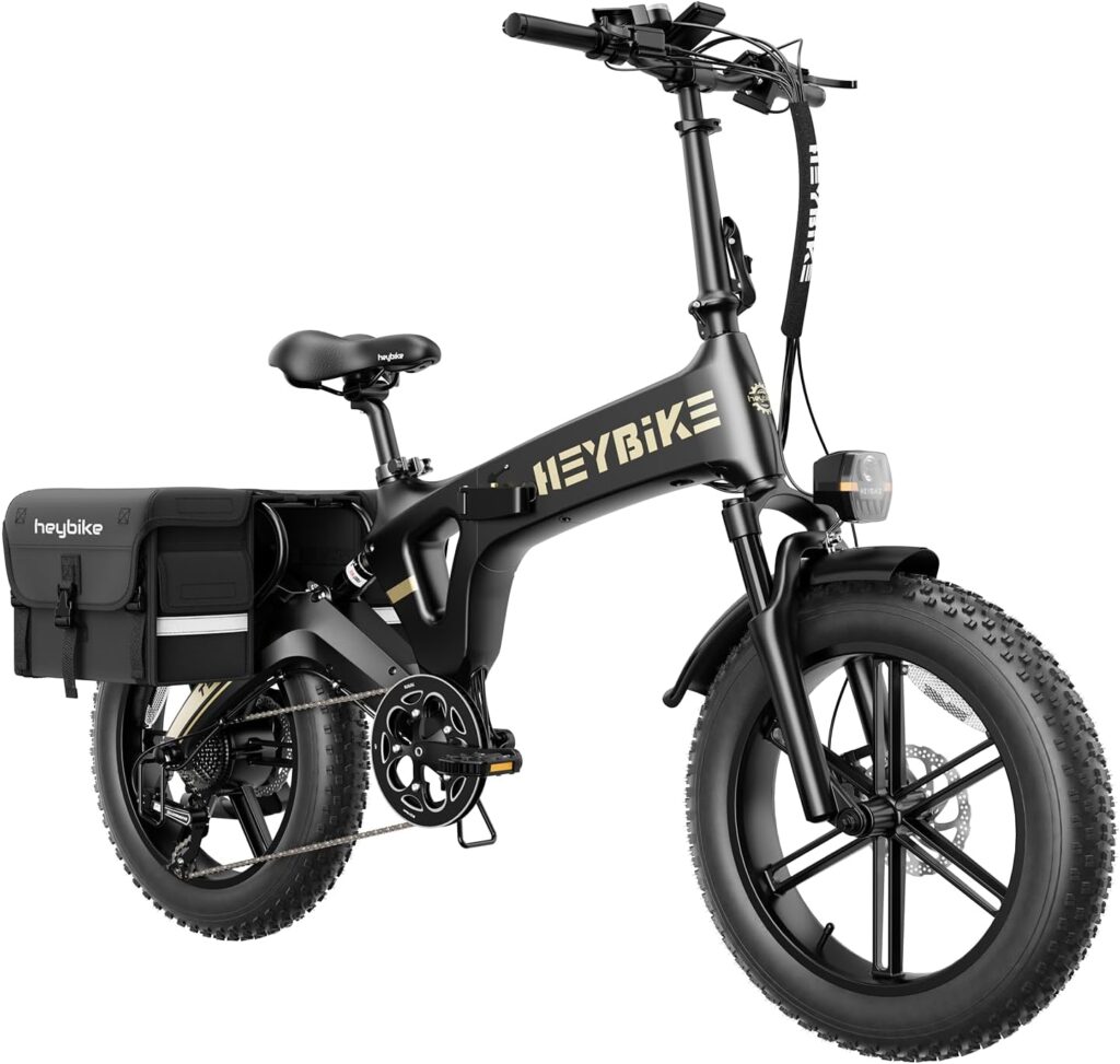 Heybike Tyson Folding Electric Bike for Adults, [Unibody Magnesium Alloy] 750W 28MPH 20 Fat Tire Ebike with 48V 15Ah Removable Battery,Dual Hydraulic Suspension, Upgrade Hydraulic Brake
