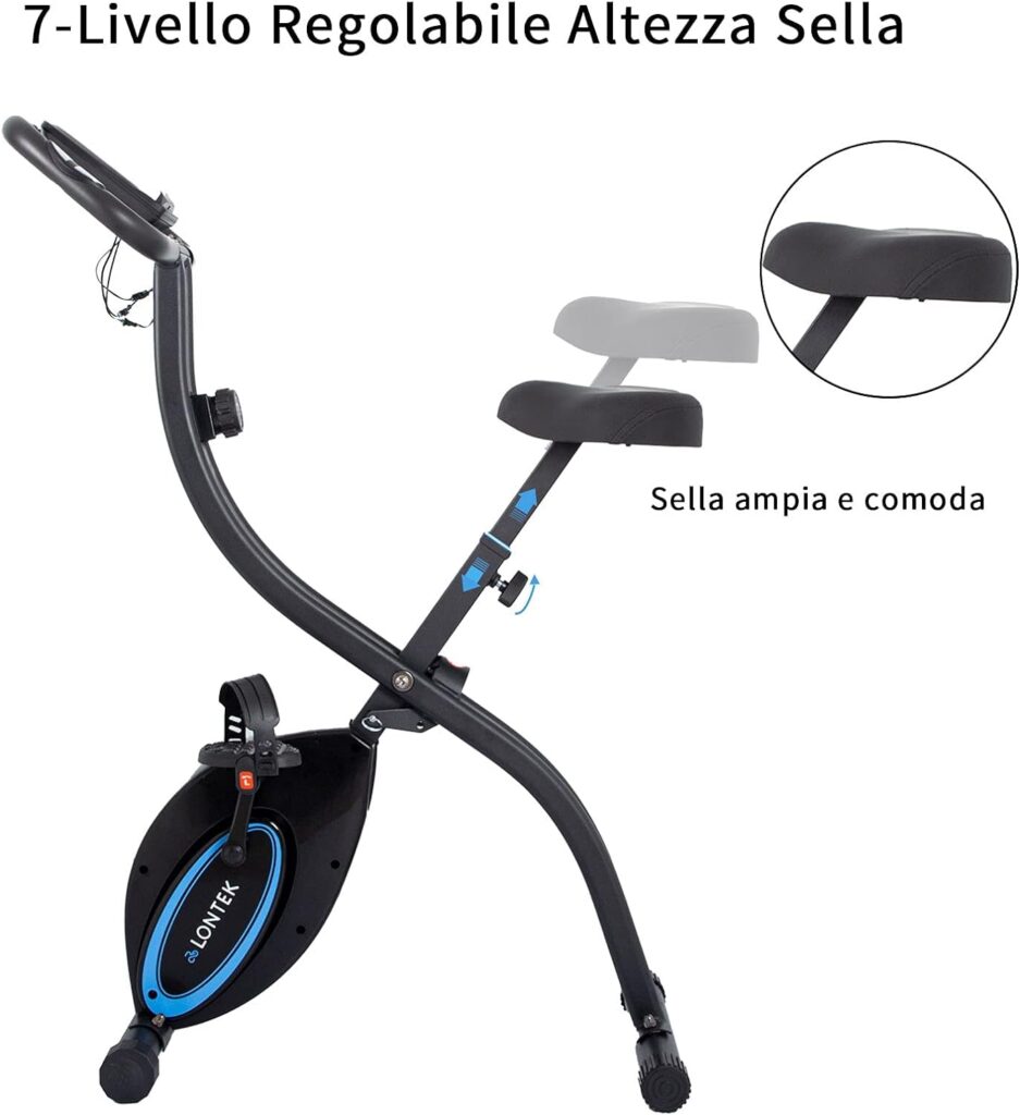 UMAY Exercise Bikes for home use, Folding Fold away Exercise Bike Foldable with Adjustable Seat, Stationary Bike Indoor Cycling Cardio Exercise with Adjustable Magnetic Resistance